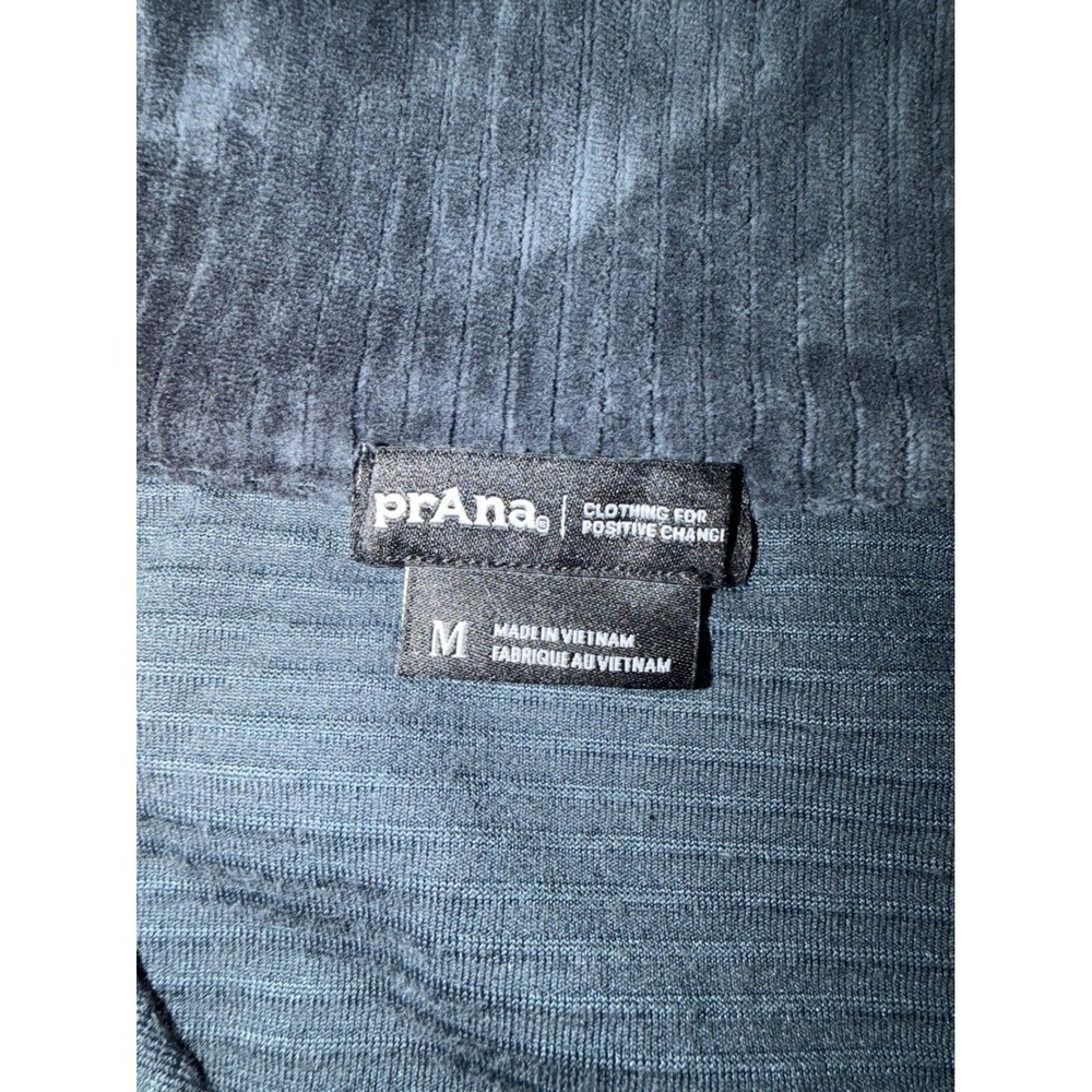Prana Womens Gray Corduroy Quarter Zip Pullover Cropped Sweatshirt Size M CR4 - Picture 6 of 8